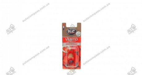 Автомобільний ароматизатор (освіжувач) повітря "полуниця", блістер / VINCI VENTO STRAWBERRY 8ML K2 V450 (фото 1)