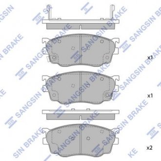 Тормозные колодки дисковые передние Sangsin SP1529 (фото 1)