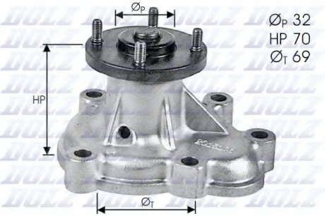 Водяний насос OPEL ASTRA F (56_, 57_) COMBO (71_) CORSA A TR (91_, 92_, 96_, 97_) CORSA B (73_, 78_, Dolz O131 (фото 1)