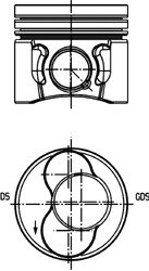 Поршень, комплект VW, SKODA, SEAT Golf,Caddy,Jetta,Touran,Passat 1,9TDI 3-4 цил. 04- Kolbenschmidt 40422600 (фото 1)