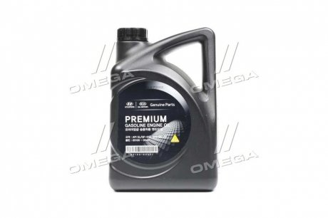 Олива моторна Premium Gasoline 5W-20 API SL, ILSAC GF-3, (Каністра 4л) MOBIS 05100-00421 (фото 1)