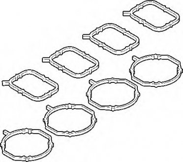 Комплект прокладок, впускний колектор VAG 1.6TDI (4+4) (вир-во) Elring 297.580 (фото 1)