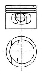 Поршень, комплект - не постачається Kolbenschmidt 91128600 (фото 1)