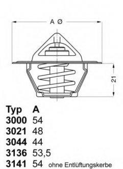 Термостат Audi Ford Seat VW WAHLER 3021.88 (фото 1)