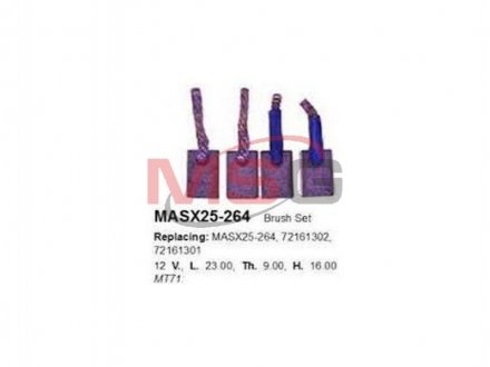 Щітки стартера Cargo MASX25-264 (фото 1)
