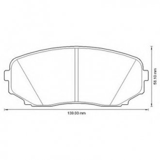 Гальмівні колодки передні Mazda CX-7, CX- 9 / Peugeot 106 Van / Mitsubishi Eclipse, Pajero Jurid 572640J (фото 1)