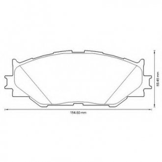 Гальмівні колодки передні Lexus IS II, III Jurid 572620J (фото 1)