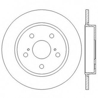 Гальмівний диск задній Toyota Auris, Corolla (2006->) Jurid 562599JC (фото 1)