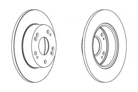 Гальмівний диск задній Honda Accord VII (CL,CN,CM) Jurid 562542JC (фото 1)