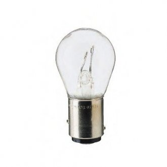 Лампа накаливания P21, 5W12V 21, 5W BAY15d LongerLife EcoVision (2шт) PHILIPS 12499LLECOB2 (фото 1)