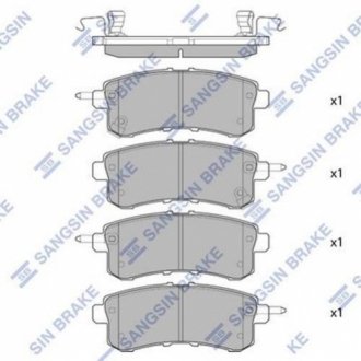 Колодки гальмові дискові задні Sangsin SP1801 (фото 1)