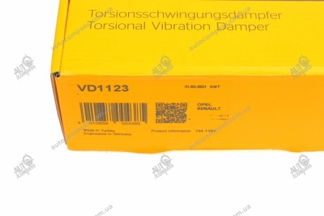 Шків колінвалу OPEL MOVANO (Вир-во) Contitech VD1123