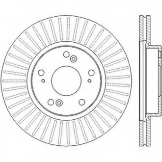 Гальмівний диск передній Honda Civic IX, FR-V, Stream Jurid 562457JC (фото 1)