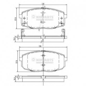 Тормозные колодки дисковые NIPPARTS J3600319 (фото 1)