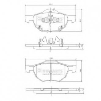 Гальмівні колодки NIPPARTS J3604064 (фото 1)