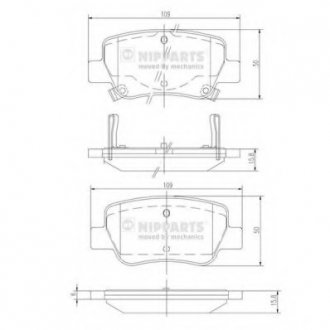 Гальмівні колодки NIPPARTS N3612042 (фото 1)