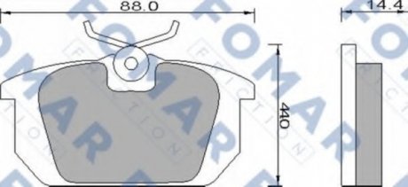 Колодки гальмівні дискові FOMAR FO 493881 (фото 1)