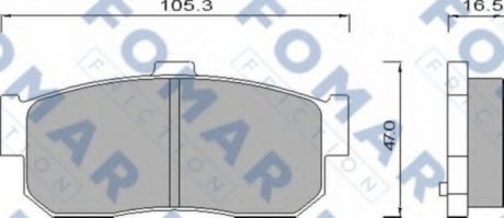 Колодки гальмівні дискові FOMAR FO 488981 (фото 1)