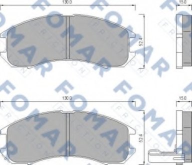 Колодки гальмівні дискові FOMAR FO 445081 (фото 1)