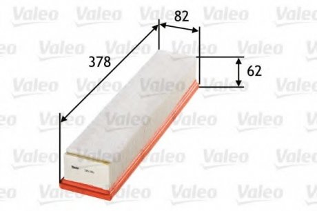 Фильтр воздушный (плоский) Valeo 585180 (фото 1)