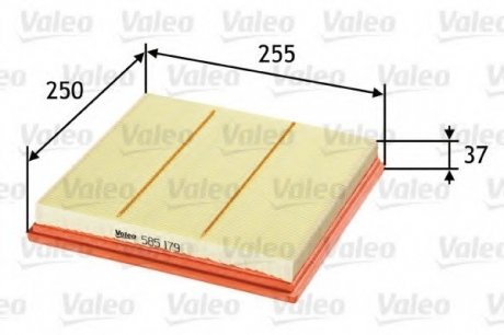 Фильтр воздушный (плоский) Valeo 585179 (фото 1)