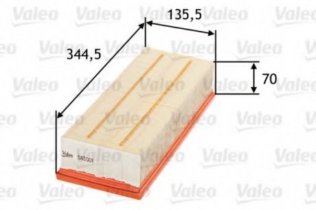 Фильтр воздушный (плоский) Valeo 585001 (фото 1)