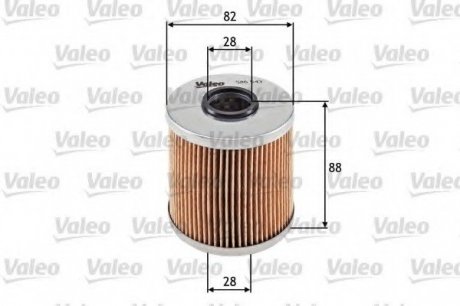Фильтр масляный (вставка) Valeo 586543 (фото 1)