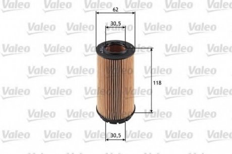 Фильтр масляный (вставка) Valeo 586525 (фото 1)