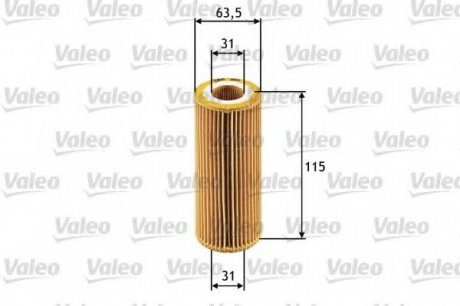 Фильтр масляный (вставка) PHC Valeo 586511 (фото 1)