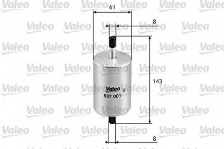 Фильтр топливный Valeo 587001 (фото 1)