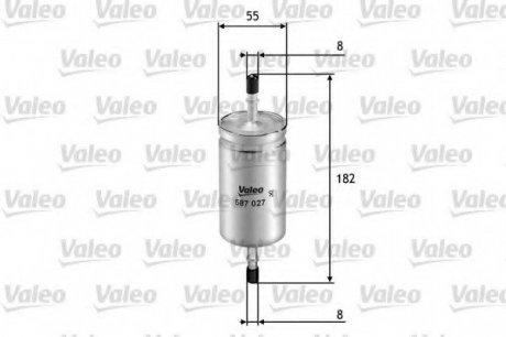 Фильтр топливный Valeo 587027 (фото 1)