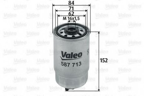 Паливний фільтр (накручувати) Valeo 587713 (фото 1)