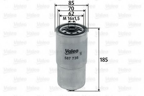 Фильтр топливный Valeo 587736 (фото 1)