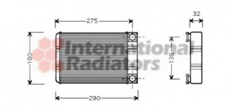 Радиатор отопителя MB W203 (C, CLK) ALL 00- Van Wezel 30006312 (фото 1)