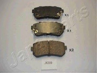 Тормозные колодки дисковые JAPANPARTS PP-K09AF (фото 1)