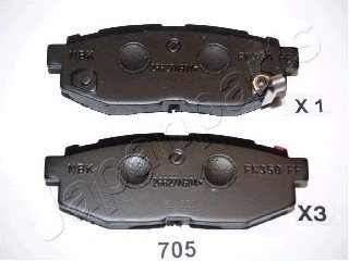 Тормозные колодки дисковые JAPANPARTS PP-705AF (фото 1)