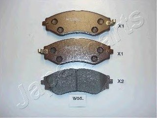 Тормозные колодки дисковые JAPANPARTS PA-W05AF (фото 1)