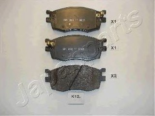 Тормозные колодки дисковые JAPANPARTS PA-K12AF (фото 1)