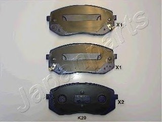 Тормозные колодки дисковые JAPANPARTS PA-K20AF (фото 1)