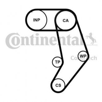Ременной комплект ГРМ с помпой Contitech CT939WP10PRO