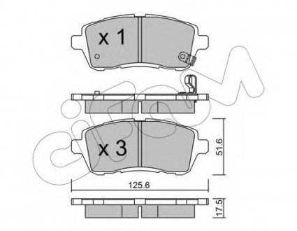 Колодка торм. FORD FIESTA VI 1.25-1.6 08-;MAZDA 2 07- передн. Cifam 822-793-0 (фото 1)