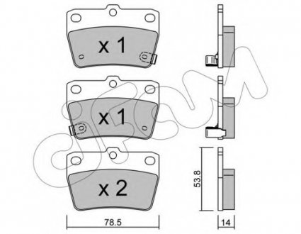 Колодки гальмівні задн. DR5/RAV 4 (01-21) Cifam 822-431-0 (фото 1)