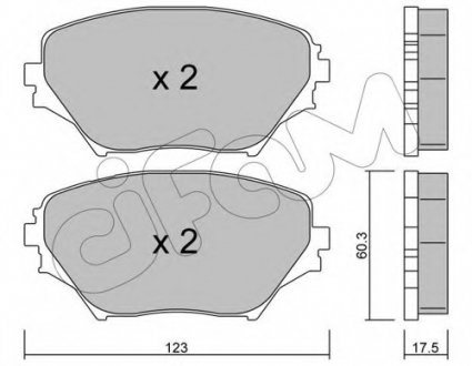 Колодка торм. TOYOTA RAV 4 II (XA2) передн. Cifam 822-430-0 (фото 1)