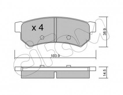 Колодка торм. CHEVROLET LACETTI задн. Cifam 822-846-0 (фото 1)