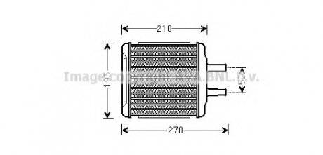 Радиатор отопителя CHEVROLET Lacetti 1.6-1.8 (AVA) AVA COOLING DWA6088 (фото 1)