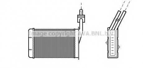 Радиатор отопителя R21 ALL MT, AT 86-95 (LHD) (Ava) AVA COOLING RT6101 (фото 1)