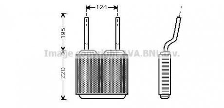 Радиатор отопителя ASTRA F, VECTRA A, CALIBRA (Ava) AVA COOLING OL6132 (фото 1)