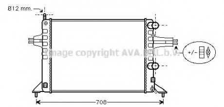 Радиатор ASTRA G 1.2 MT -AC 98-04 (Ava) AVA COOLING OL2257 (фото 1)