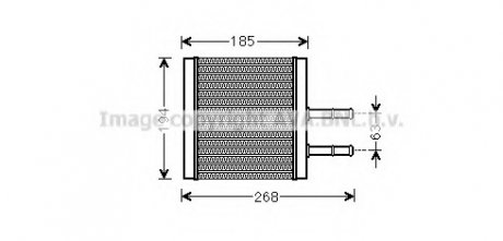 Радиатор отопителя Aveo 09, 02- (AVA) AVA COOLING CTA6042 (фото 1)