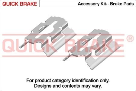 Монтажний к-кт гальмівних колодок QUICKBRAKE 109-1600 (фото 1)